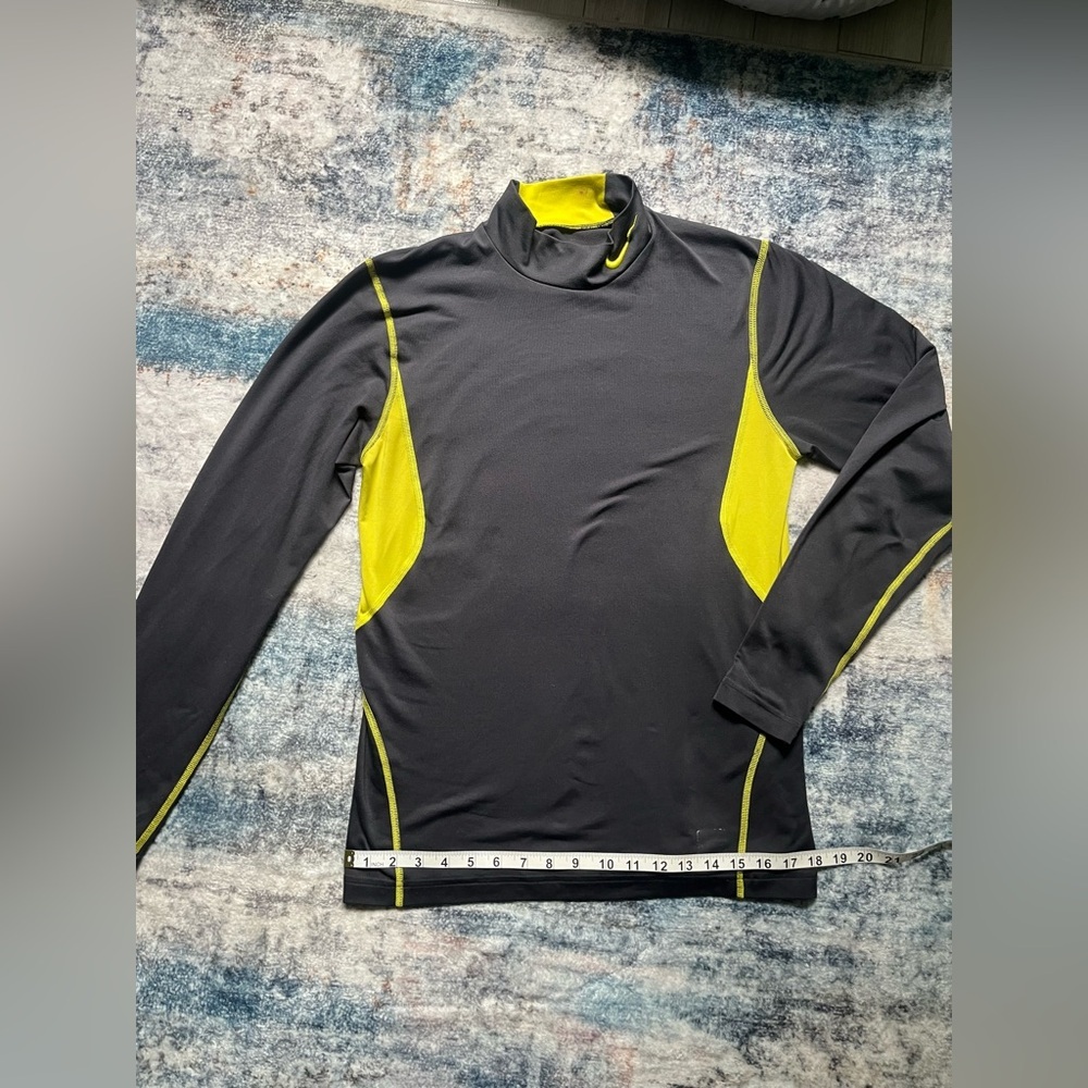 Nike Pro Men's Black and Yellow Dri-fit Combat FITTED